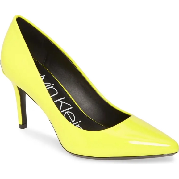 Calvin Klein Shoes - NWT Calvin Klein Neon Yellow Pumps